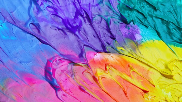 Colorful Paint Splash Abstract 4k Wallpaper