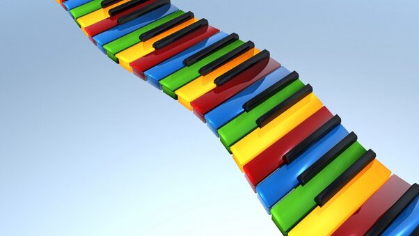 Colorful Piano Wallpaper