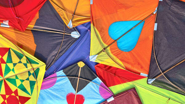 Colourful Kites Wallpaper