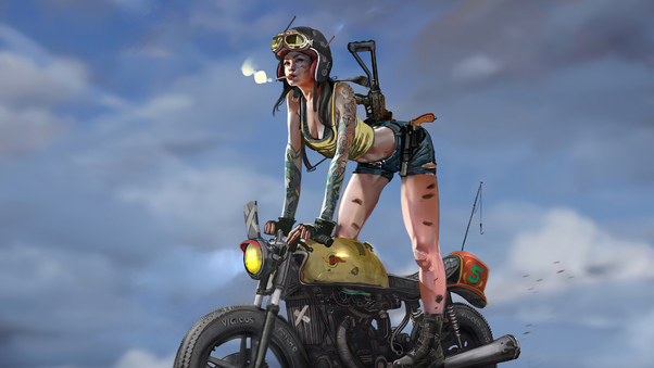 Cool Girl On Bike Wallpaper