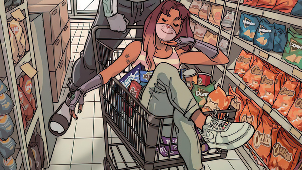 Couple Grocery Shopping Day 5k Wallpaper