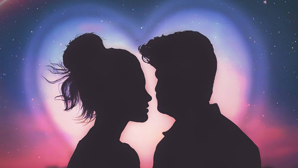Couple Love Silhouette Closeup 4k Wallpaper