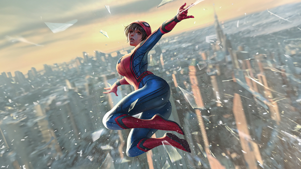 Courage Of Spider Girl Wallpaper