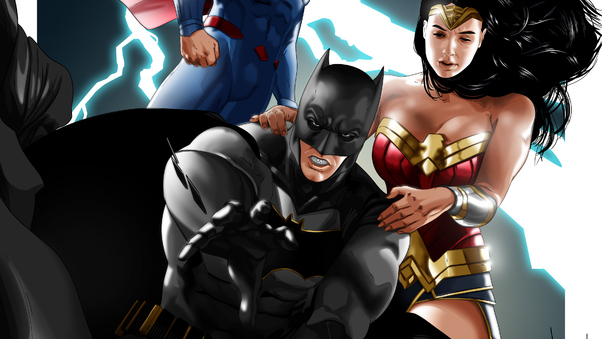 Crime Alley Batman Wonder Woman Superman 4k Wallpaper