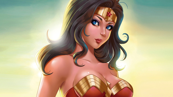 Cute Art Wonder Woman Wallpaper
