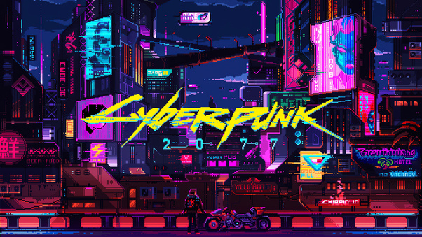 Cyberpunk 2077 16bit Wallpaper