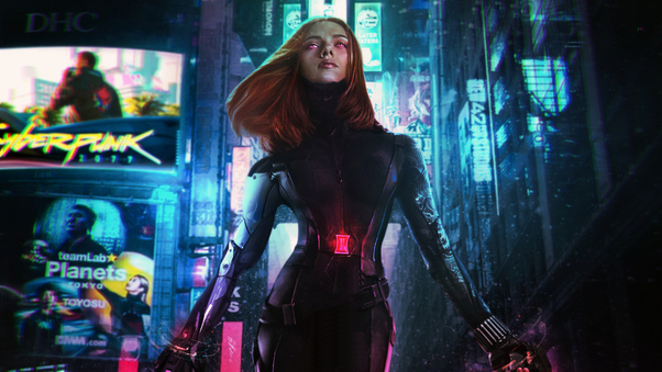 Cyberpunk 2077 Black Widow Wallpaper