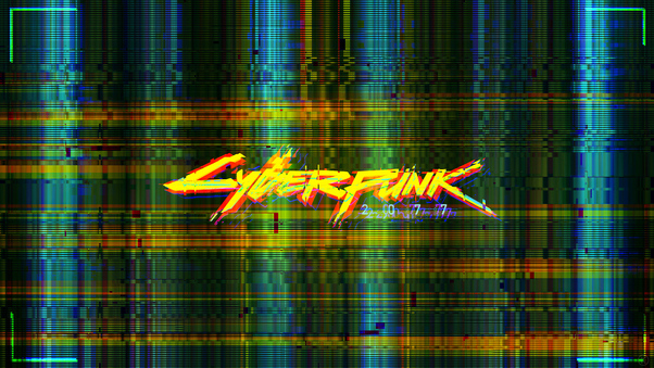 Cyberpunk 2077 Glitch Logo 4k Wallpaper