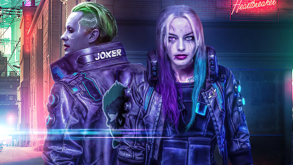 Cyberpunk 2077 Joker X Harley Quinn 5k Wallpaper