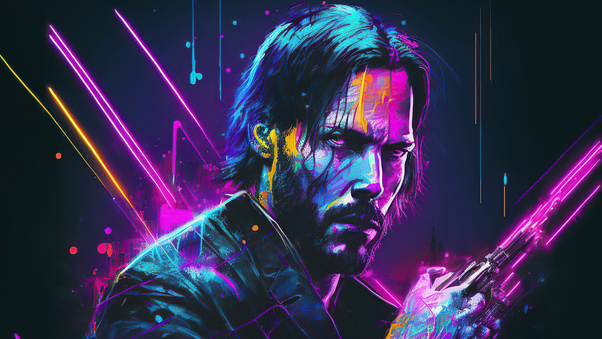 Cyberpunk 2077 Keanu Reeves Neon 4k Wallpaper