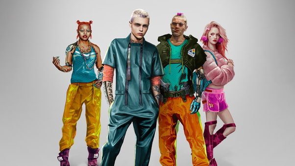 Cyberpunk 2077 Kitsch Characters Wallpaper