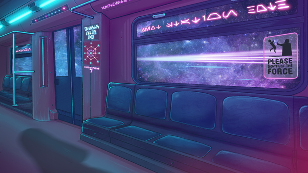 Cyberpunk 2077 Metro Train 4k Wallpaper
