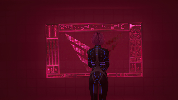 Cyberpunk 2077 Red Screen 4k Wallpaper