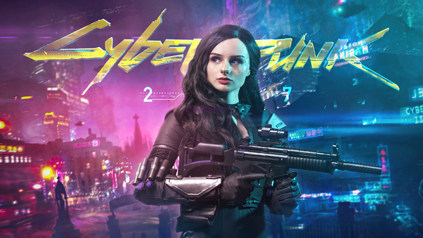 Cyberpunk 2077 X Witcher 3 Cosplay 4k Wallpaper