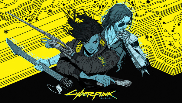 Cyberpunk 2077 Yellow Art 4k Wallpaper