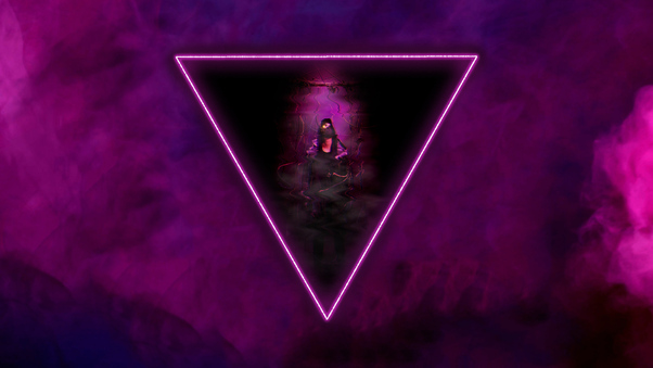 Cyberpunk Abstract Triangle Darkness Wallpaper