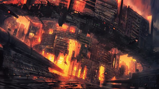 Cyberpunk City Concept Art 4k Wallpaper