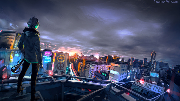 Cyberpunk Cityscape Wallpaper