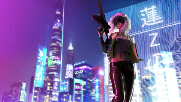 Cyberpunk Mercenary Girl 4k Wallpaper