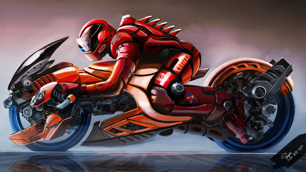 Cyberpunk Red Bike 4k Wallpaper