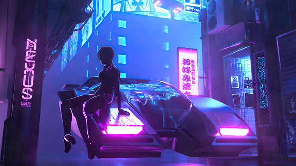 Cyberpunk Scifi Car City 4k Wallpaper