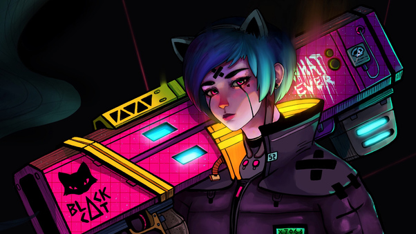 Cyberpunk Steroe Girl Wallpaper