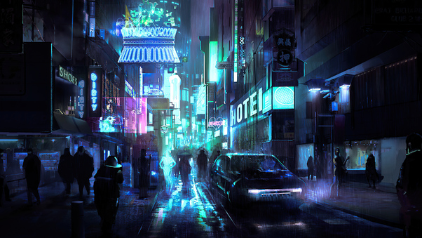 Cyberpunk Street Night 4k Wallpaper