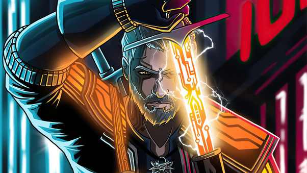 Cyberpunk2077 Geralt Of Rivia Wallpaper