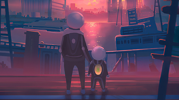 Dad And Me Wallpaper