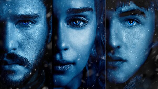Daenerys Jon Snow Bran Stark Posters Game Of Thrones Season 7 Wallpaper