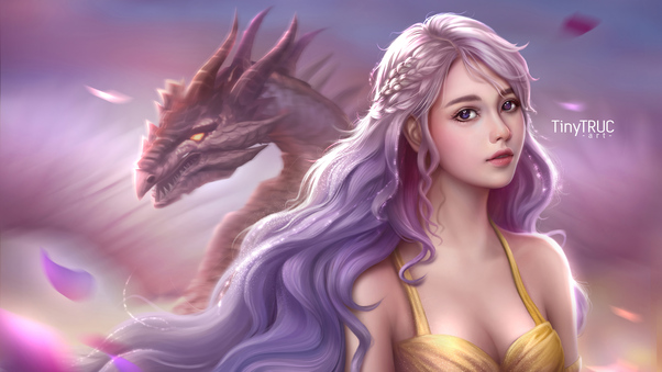 Daenerys Targaryen Fantasy Art 4k Wallpaper