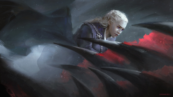 Daenerys Targaryen Game Of Thrones Dragon Artwork Wallpaper