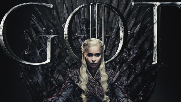 Daenerys Targaryen Game Of Thrones Season 8 Poster Wallpaper