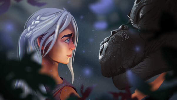 Daenerys Targaryen With Dragon Art Wallpaper