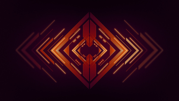 Dark Orange And Red Abstract Pattern (1920x1080) Resolution Wallpaper