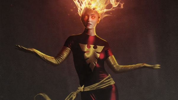 Dark Phoenix In Flames 4k Wallpaper