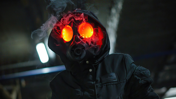 Dark Smoke Mask Hoodie Boy 5k Wallpaper