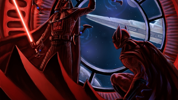 Darth Vader Vs Batman Wallpaper