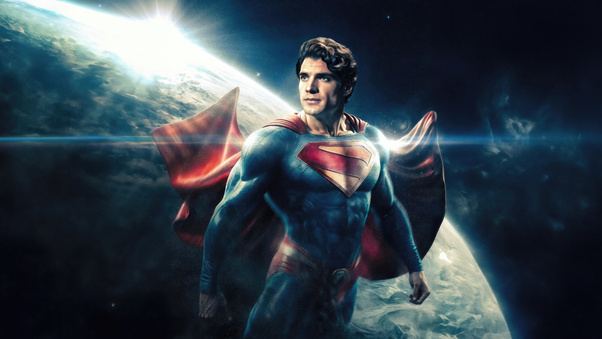 David Corenswet Impressive Stance As Superman Wallpaper