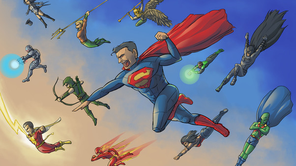 DC Superheroes Artwork 4k Wallpaper