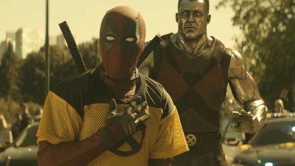 Deadpool And Colossus In Deadpool 2 Wallpaper