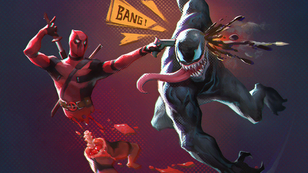 Deadpool And Venom Wallpaper