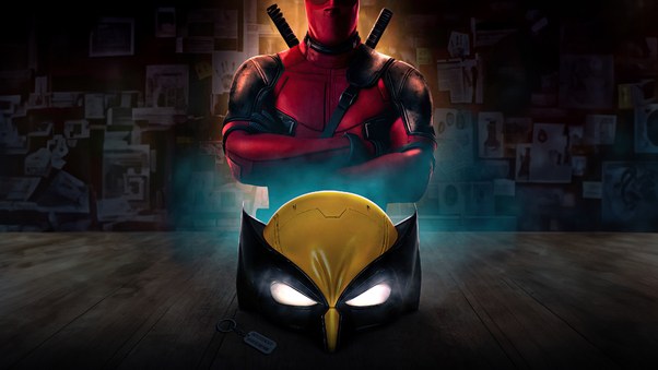 Deadpool And Wolverine Mask Wallpaper