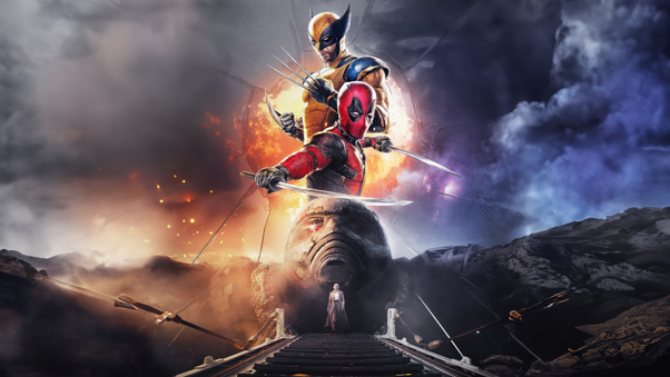 Deadpool And Wolverine Reign Over Storms Wallpaper