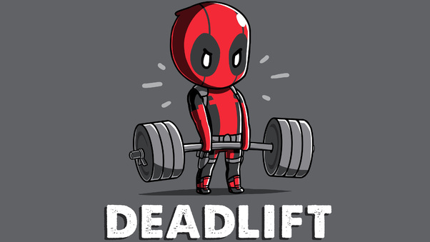 Deadpool Deadlift Funny 8k Wallpaper
