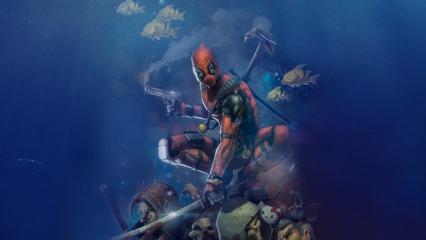 Deadpool Digital Color Art Wallpaper