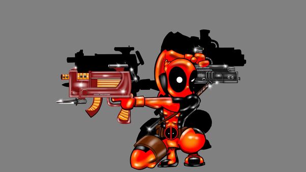 Deadpool Minimalism Using Stark Industries Weapons Wallpaper