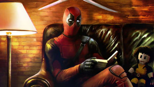 Deadpool Reading Book Wallpaper