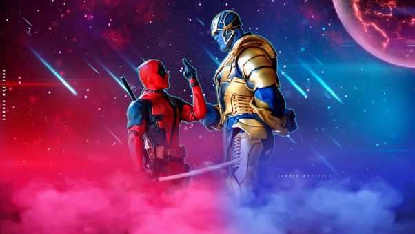 Deadpool Vs Thanos Wallpaper