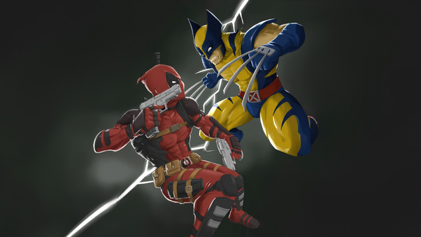 Deadpool Vs Wolverine Fanart Wallpaper
